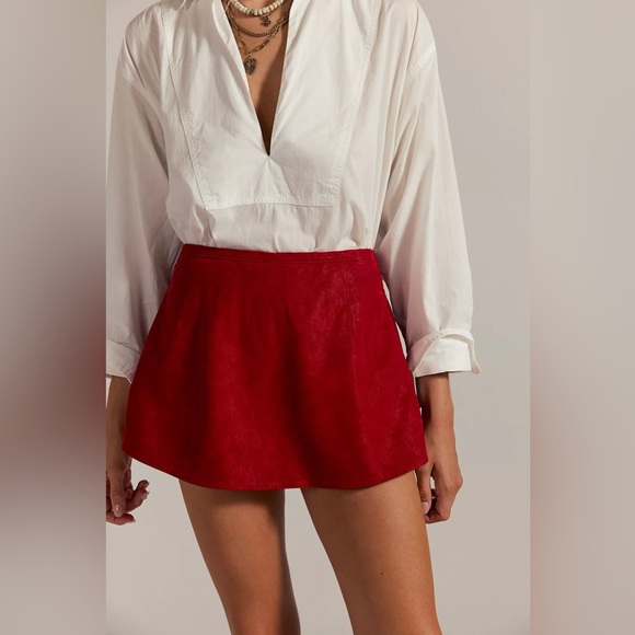Free People Dresses & Skirts - We The Free Paradise Found Suede Skort